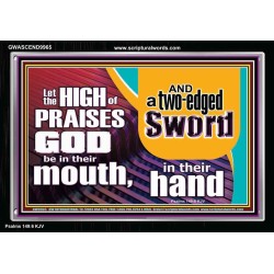 A TWO EDGED SWORD  Contemporary Christian Wall Art Acrylic Frame  GWASCEND9965  "33X25"