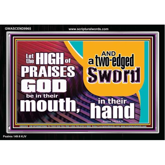 A TWO EDGED SWORD  Contemporary Christian Wall Art Acrylic Frame  GWASCEND9965  
