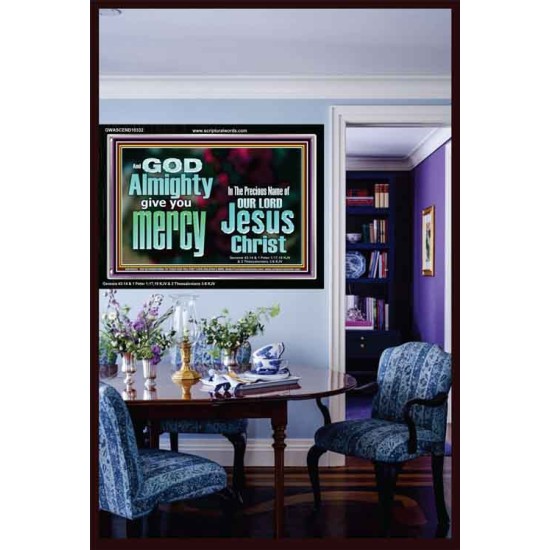 GOD ALMIGHTY GIVES YOU MERCY  Bible Verse for Home Acrylic Frame  GWASCEND10332  