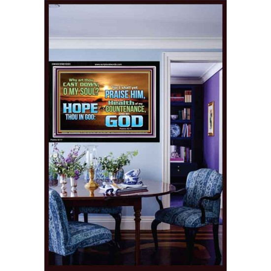 WHY ART THOU CAST DOWN O MY SOUL  Large Scripture Wall Art  GWASCEND10351  