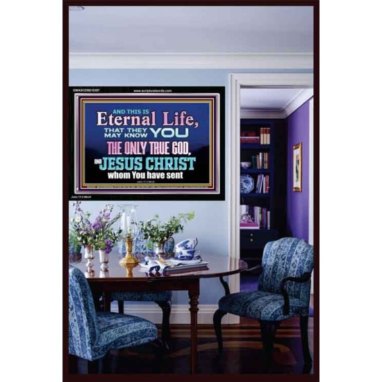 CHRIST JESUS THE ONLY WAY TO ETERNAL LIFE  Sanctuary Wall Acrylic Frame  GWASCEND10397  