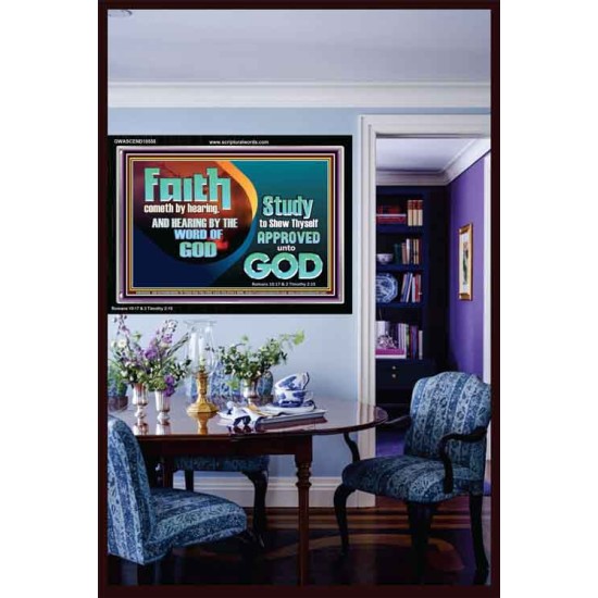 FAITH COMES BY HEARING THE WORD OF CHRIST  Christian Quote Acrylic Frame  GWASCEND10558  