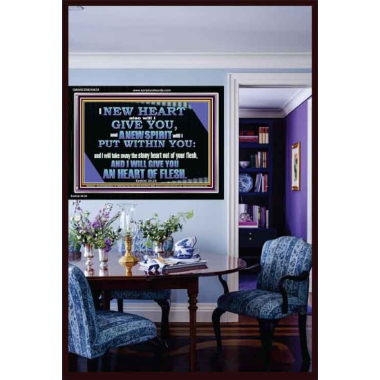 I WILL GIVE YOU A NEW HEART AND NEW SPIRIT  Bible Verse Wall Art  GWASCEND10633  