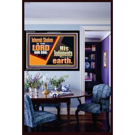 JEHOVAH SHALOM IS THE LORD OUR GOD  Ultimate Inspirational Wall Art Acrylic Frame  GWASCEND10662  