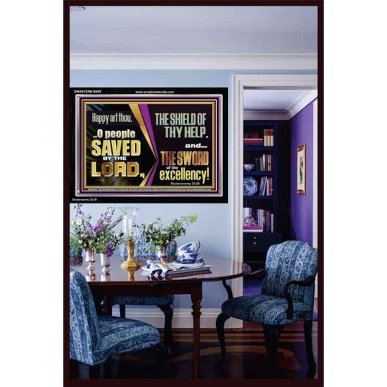 O PEOPLE SAVED BY THE LORD  Children Room Wall Acrylic Frame  GWASCEND10699  