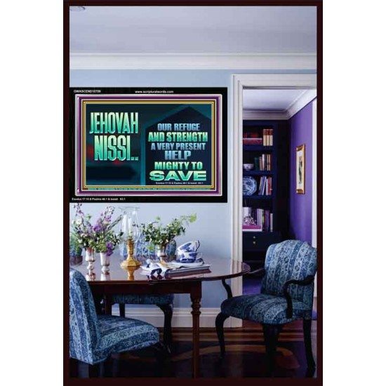 JEHOVAH NISSI A VERY PRESENT HELP  Sanctuary Wall Acrylic Frame  GWASCEND10709  