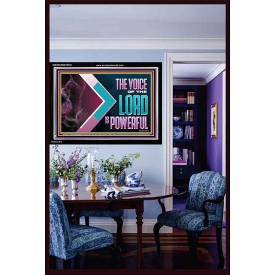 THE VOICE OF THE LORD IS POWERFUL  Modern Christian Wall Décor Acrylic Frame  GWASCEND10784  