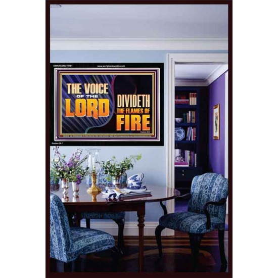 THE VOICE OF THE LORD DIVIDETH THE FLAMES OF FIRE  Bible Scriptures on Love Acrylic Frame  GWASCEND10787  