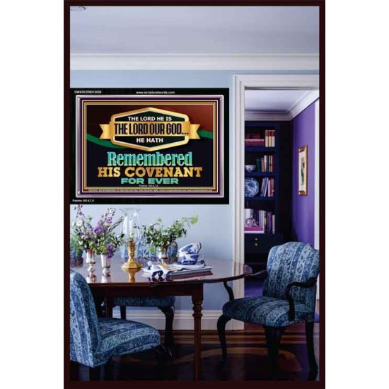 THE LORD HATH REMEMBERED HIS COVENANT FOR EVER  Ultimate Power Acrylic Frame  GWASCEND12020  