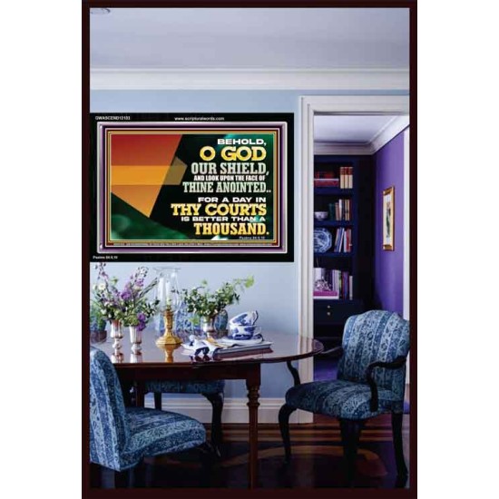 A DAY IN THY COURTS IS BETTER THAN A THOUSAND  Acrylic Frame Sciptural Décor  GWASCEND12103  