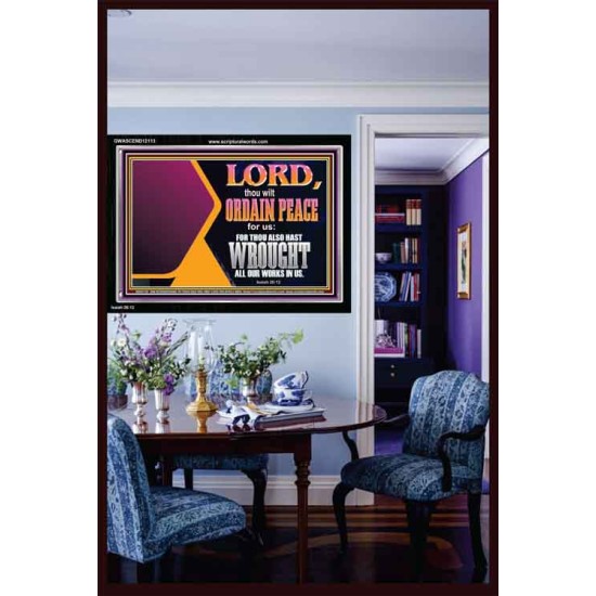THE LORD WILL ORDAIN PEACE FOR US  Large Wall Accents & Wall Acrylic Frame  GWASCEND12113  