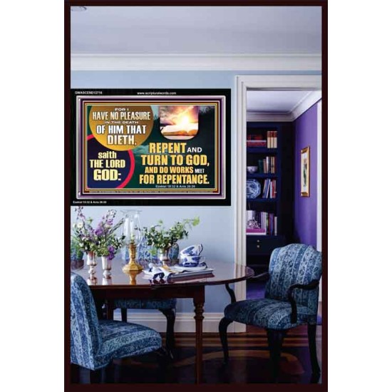 REPENT AND TURN TO GOD AND DO WORKS MEET FOR REPENTANCE  Christian Quotes Acrylic Frame  GWASCEND12716  