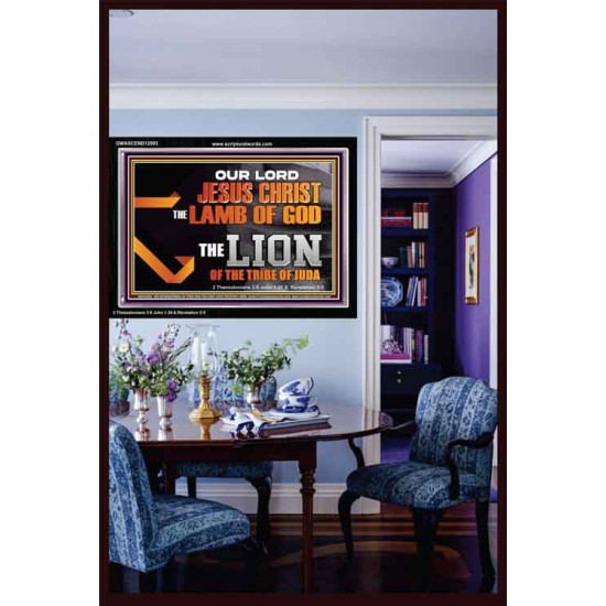 THE LION OF THE TRIBE OF JUDA CHRIST JESUS  Ultimate Inspirational Wall Art Acrylic Frame  GWASCEND12993  