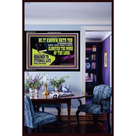GLORIFIED THE WORD OF THE LORD  Righteous Living Christian Acrylic Frame  GWASCEND13070  