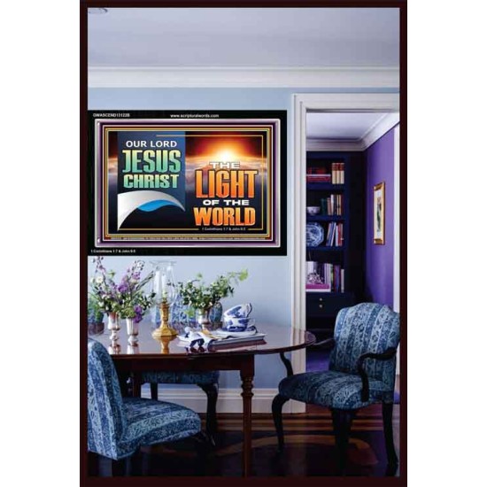 OUR LORD JESUS CHRIST THE LIGHT OF THE WORLD  Christian Wall Décor Acrylic Frame  GWASCEND13122B  