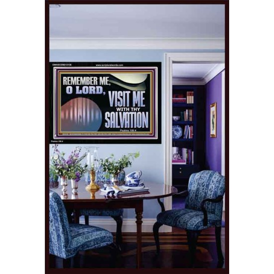 VISIT ME O LORD WITH THY SALVATION  Glass Acrylic Frame Scripture Art  GWASCEND13136  