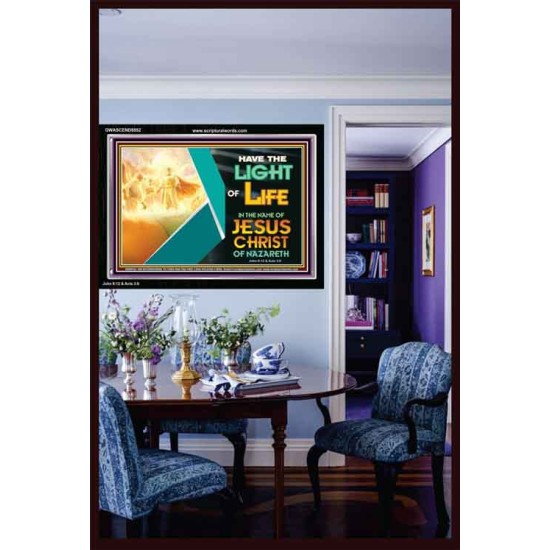 THE LIGHT OF LIFE OUR LORD JESUS CHRIST  Righteous Living Christian Acrylic Frame  GWASCEND9552  