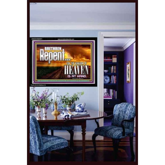 THE KINGDOM OF HEAVEN IS AT HAND  Children Room Acrylic Frame  GWASCEND9571  