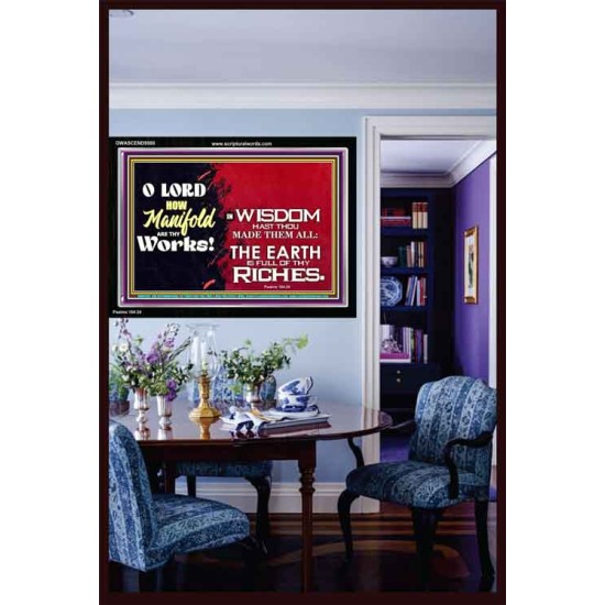 MANY ARE THY WONDERFUL WORKS O LORD  Children Room Acrylic Frame  GWASCEND9580  