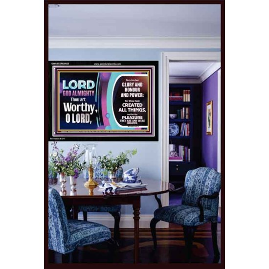 LORD GOD ALMIGHTY HOSANNA IN THE HIGHEST  Contemporary Christian Wall Art Acrylic Frame  GWASCEND9925  