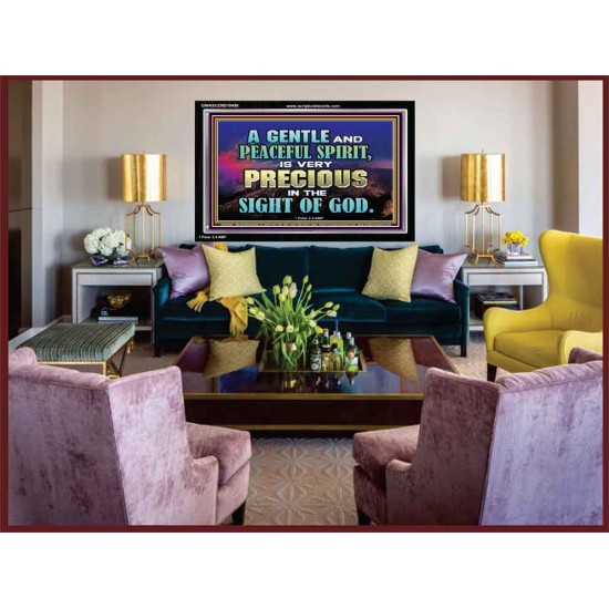 GENTLE AND PEACEFUL SPIRIT VERY PRECIOUS IN GOD SIGHT  Bible Verses to Encourage  Acrylic Frame  GWASCEND10496  