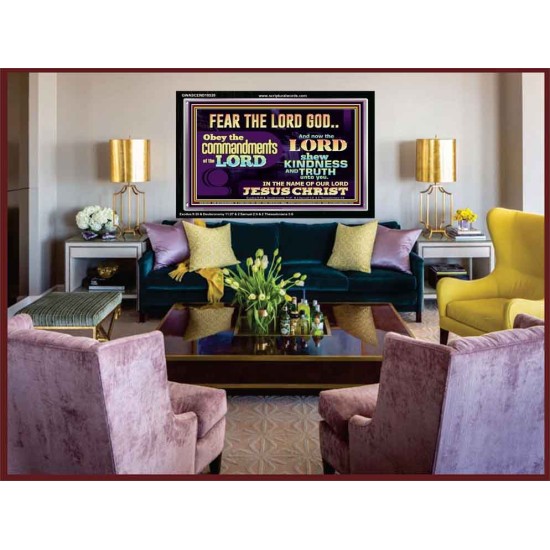 OBEY THE COMMANDMENT OF THE LORD  Contemporary Christian Wall Art Acrylic Frame  GWASCEND10539  