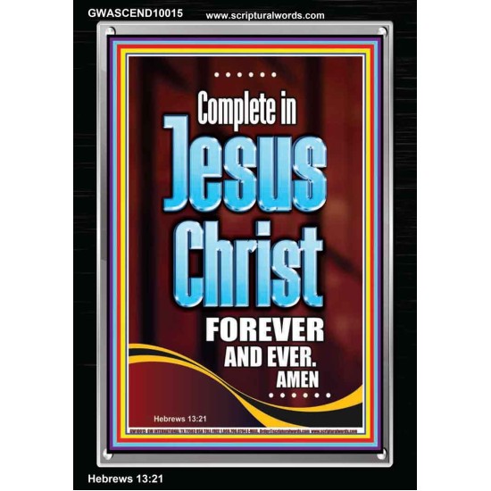 COMPLETE IN JESUS CHRIST FOREVER  Children Room Portrait  GWASCEND10015  