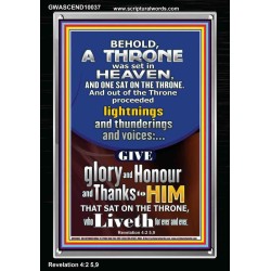 LIGHTNINGS AND THUNDERINGS AND VOICES  Scripture Art Portrait  GWASCEND10037  "25x33"