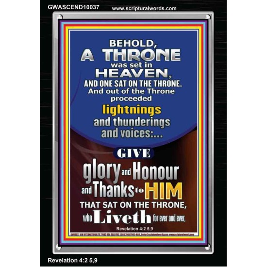 LIGHTNINGS AND THUNDERINGS AND VOICES  Scripture Art Portrait  GWASCEND10037  