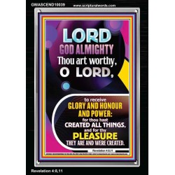THOU ART WORTHY O LORD GOD ALMIGHTY  Christian Art Work Portrait  GWASCEND10039  "25x33"