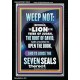 WEEP NOT THE LION OF THE TRIBE OF JUDAH HAS PREVAILED  Large Portrait  GWASCEND10040  