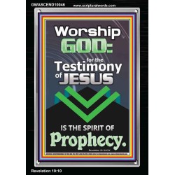 TESTIMONY OF JESUS IS THE SPIRIT OF PROPHECY  Kitchen Wall Décor  GWASCEND10046  "25x33"