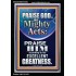 PRAISE FOR HIS MIGHTY ACTS AND EXCELLENT GREATNESS  Inspirational Bible Verse  GWASCEND10062  "25x33"