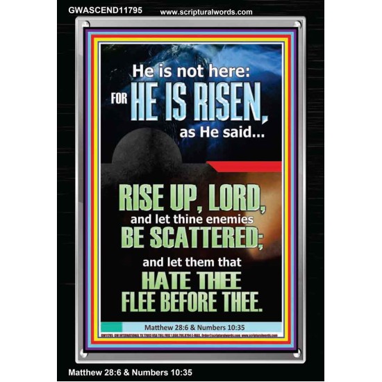 CHRIST JESUS IS RISEN LET THINE ENEMIES BE SCATTERED  Christian Wall Art  GWASCEND11795  