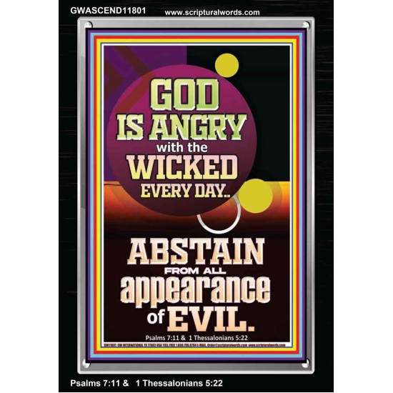 GOD IS ANGRY WITH THE WICKED EVERY DAY ABSTAIN FROM EVIL  Scriptural Décor  GWASCEND11801  