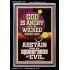 GOD IS ANGRY WITH THE WICKED EVERY DAY ABSTAIN FROM EVIL  Scriptural Décor  GWASCEND11801  "25x33"