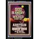 GOD IS ANGRY WITH THE WICKED EVERY DAY ABSTAIN FROM EVIL  Scriptural Décor  GWASCEND11801  