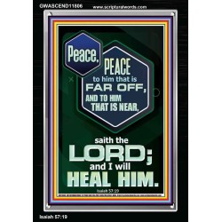 PEACE PEACE TO HIM THAT IS FAR OFF AND NEAR  Christian Wall Art  GWASCEND11806  "25x33"