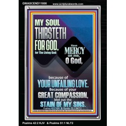 BECAUSE OF YOUR UNFAILING LOVE AND GREAT COMPASSION  Bible Verse Portrait  GWASCEND11808  "25x33"