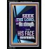 SEEK THE LORD AND HIS STRENGTH AND SEEK HIS FACE EVERMORE  Wall Décor  GWASCEND11815  "25x33"
