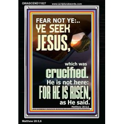 CHRIST JESUS IS NOT HERE HE IS RISEN AS HE SAID  Custom Wall Scriptural Art  GWASCEND11827  "25x33"