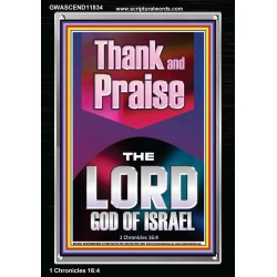 THANK AND PRAISE THE LORD GOD  Custom Christian Wall Art  GWASCEND11834  "25x33"