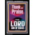 THANK AND PRAISE THE LORD GOD  Custom Christian Wall Art  GWASCEND11834  "25x33"