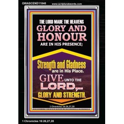 GLORY AND HONOUR ARE IN HIS PRESENCE  Custom Inspiration Scriptural Art Portrait  GWASCEND11848  "25x33"