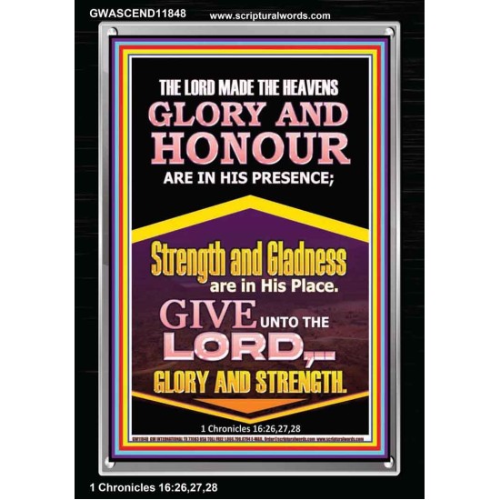 GLORY AND HONOUR ARE IN HIS PRESENCE  Custom Inspiration Scriptural Art Portrait  GWASCEND11848  