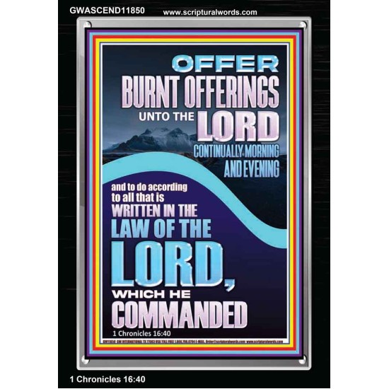 OFFER BURNT OFFERINGS UNTO THE LORD  Custom Inspiration Bible Verse Portrait  GWASCEND11850  