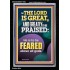 THE LORD IS GREAT AND GREATLY TO PRAISED FEAR THE LORD  Bible Verse Portrait Art  GWASCEND11864  "25x33"