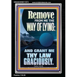 REMOVE FROM ME THE WAY OF LYING  Bible Verse for Home Portrait  GWASCEND11873  "25x33"