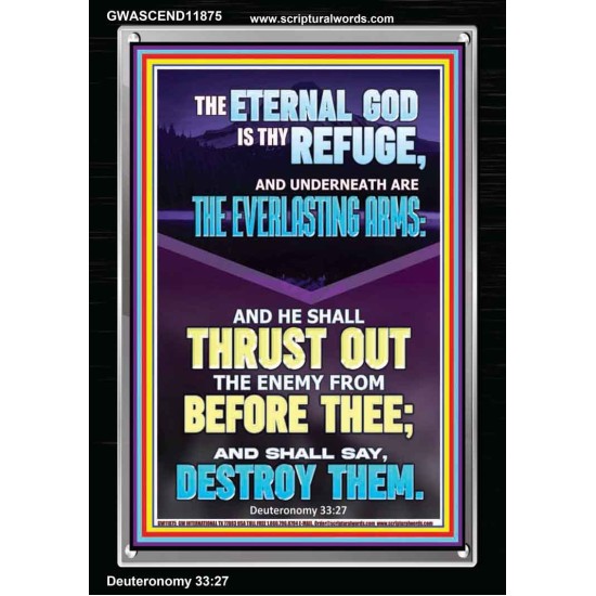 THE EVERLASTING ARMS OF JEHOVAH  Printable Bible Verse to Portrait  GWASCEND11875  