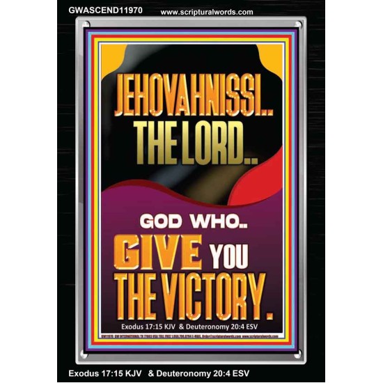 JEHOVAH NISSI THE LORD WHO GIVE YOU VICTORY  Bible Verses Art Prints  GWASCEND11970  